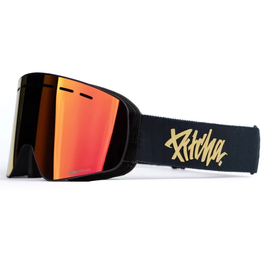 lyžařské brýle Pitcha XC3 black gold / red mirrored