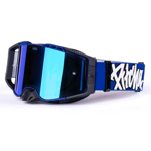 brýle Pitcha FURIOUS navy/white - blue mirrored