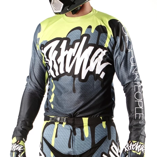 dres Pitcha DRIPP 2025 grey/fluo yellow