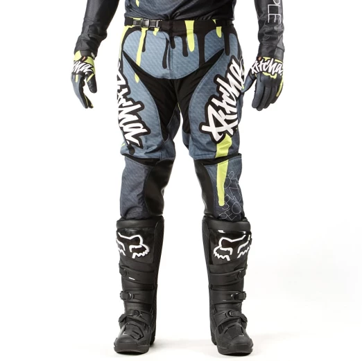 kalhoty Pitcha DRIPP 2025 grey/fluo yellow