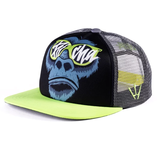 kšiltovka Pitcha GORILLA trucker snapback black/neon