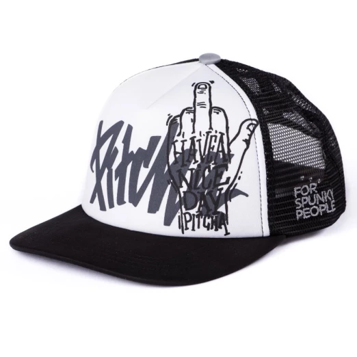 kšiltovka Pitcha NICE DAY trucker snapback black/white