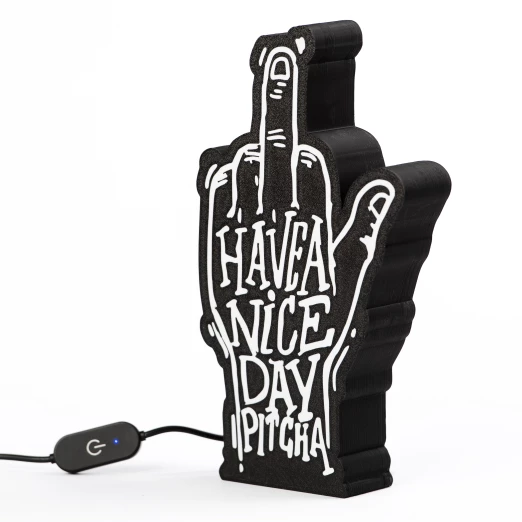 světelná reklama Pitcha NICE DAY white