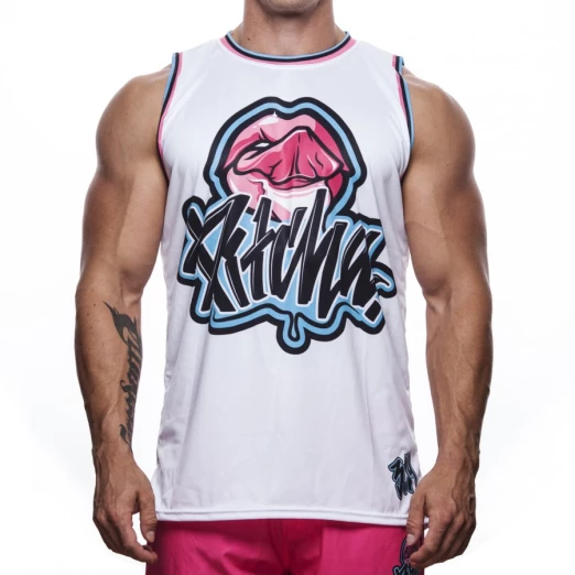 tílko Pitcha Tasty tank white/pink