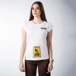 dámské triko Pitcha CAUTION tee white