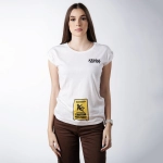 dámské triko Pitcha CAUTION tee white
