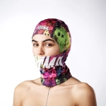 kukla Pitcha NINJA balaclava neon/skull