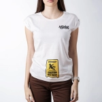 dámské triko Pitcha CAUTION tee white