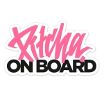 Nálepka Pitcha ON BOARD Sticker 15cm black/pink
