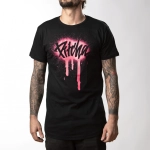 triko Pitcha SPRAY limited tee black/pink